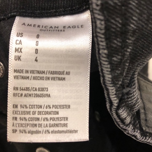 American Eagle Black Denim Skirt Size 0 - Picture 3 of 3